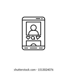 Phone, like, communication icon. Element of communication thin line icon