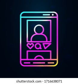 Phone, like, communication nolan icon. Simple thin line, outline vector of communication icons for ui and ux, website or mobile application