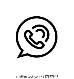 Phone  line art icon