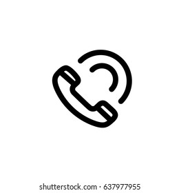 Phone  line art icon