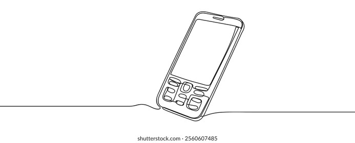phone line art style vector with transparent background.