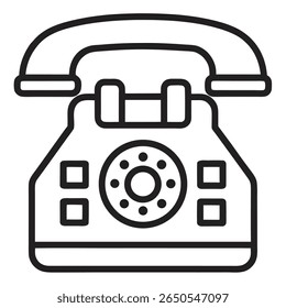  Icono de Vector de arte de línea telefónica  