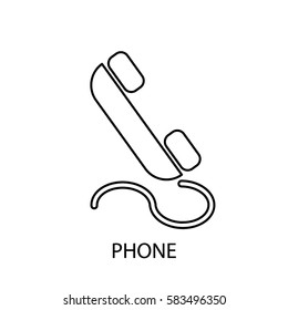 icono de línea telefónica