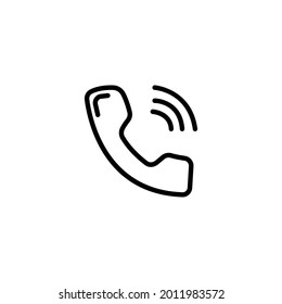Icono de línea telefónica. vector de plantilla de diseño