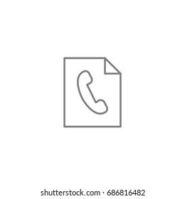 phone Line Icon in material design