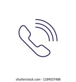 Phone line icon. Telephone, speaker, cell. Communication concept. Can be used for topics like Office supply, contact, customer support