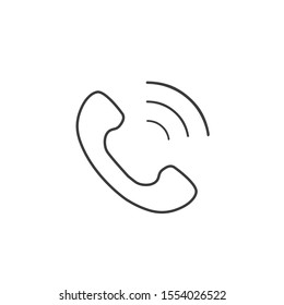 Phone line icon in trendy flat style isolated on white background. Telephone symbol. Vector illustration