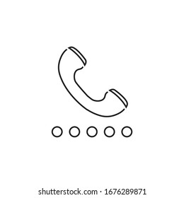 Phone line icon in trendy flat style isolated on white background. Telephone symbol. Vector illustration