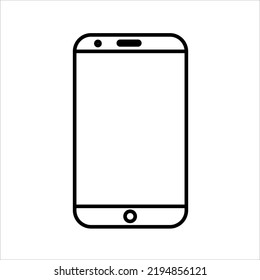 Phone line icon vector design template and illustration with editable stroke