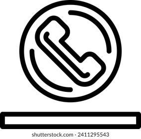 Phone Line Icon Vector Design