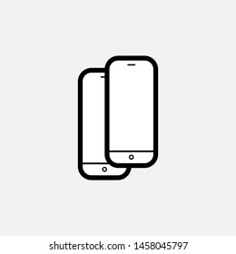 Phone line icon.  Vector illustration isolated on white background.