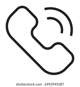 Telefonleitungssymbol. Vektorillustration.