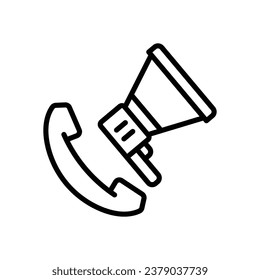 icono de la línea telefónica. icono vector para tu sitio web, móvil, presentación y diseño de logotipo.