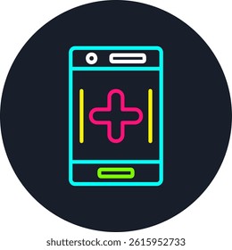 Phone Line Multi Colour Circle