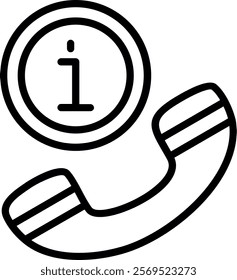 Phone Line Vector Icon Design