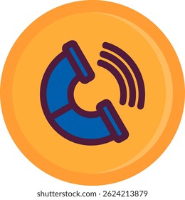 Phone Line vector Icon Design
