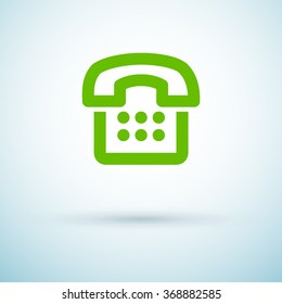 a phone line vector icon for websites and apps mobile minimalistic flat design