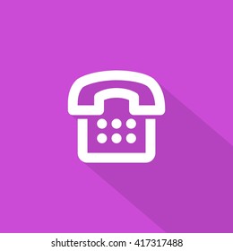 a phone line vector icon for websites and apps mobile minimalistic flat design