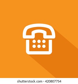 a phone line vector icon for websites and apps mobile minimalistic flat design