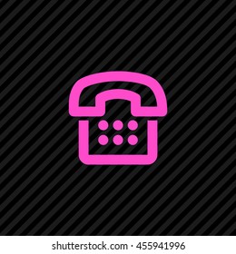 a phone line vector icon for websites and apps mobile minimalistic flat design