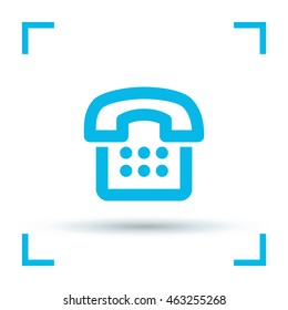 a phone line vector icon for websites and apps mobile minimalistic flat design
