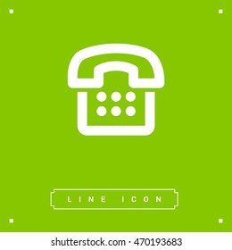 a phone line vector icon for websites and apps mobile minimalistic flat design
