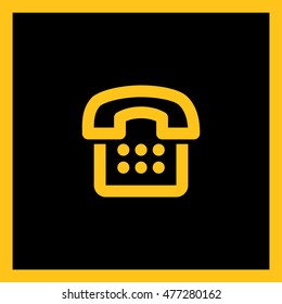 a phone line vector icon for websites and apps mobile minimalistic flat design