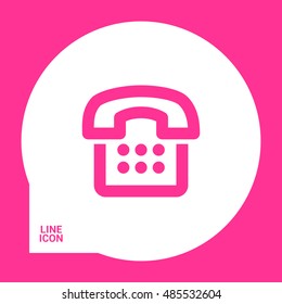 a phone line vector icon for websites and apps mobile minimalistic flat design