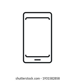 Icono lineal del teléfono. Vector de llamadas. gadget de dispositivo para smartphone de teléfono móvil. Contacto telefónico