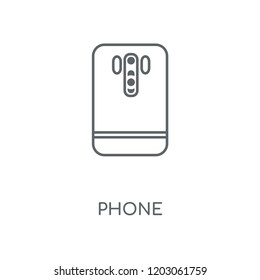 Phone linear icon. Phone concept stroke symbol design. Thin graphic elements vector illustration, outline pattern on a white background, eps 10.