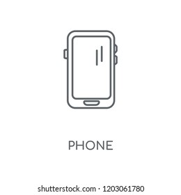 Phone linear icon. Phone concept stroke symbol design. Thin graphic elements vector illustration, outline pattern on a white background, eps 10.