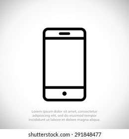 Phone, linear icon. One of a set of linear web icons