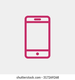 Phone, linear icon. One of a set of linear web icons