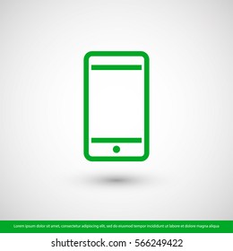 Phone, linear icon. One of a set of linear web icons