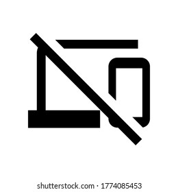 Enlace telefónico del vector de icono aislado en fondo blanco.