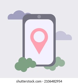 phone location icon - From Map, Navigation, and Location Icons set