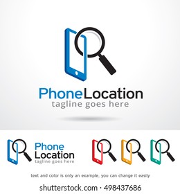 Phone Location Logo Template Design Vector