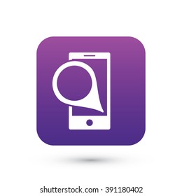 Phone and Location Map Marker Icon 