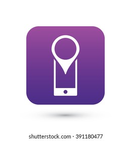 Phone and Location Map Marker Icon 