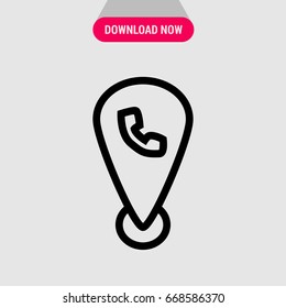 Phone location vector icon, Device location bubble symbol. Simple, modern flat vector illustration for mobile app, website or desktop app