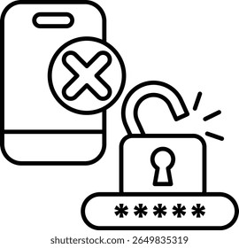 A phone with a lock icon on it, indicating that it is not currently open. The phone is likely being used to protect sensitive information or to prevent unauthorized access