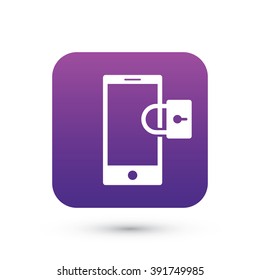 Phone and Lock Privacy Encryption Icon