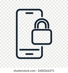 phone lock security outline icon