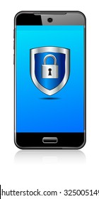 Phone Lock Unlock Secure Cell Smart Mobile - Padlock Icon on Phone Cell Smart Mobile