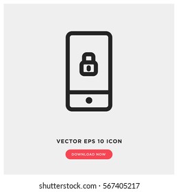 Phone lock vector icon