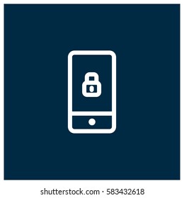 Phone lock vector icon