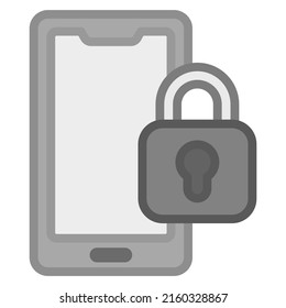 phone locked icon design, vector illustration, best used for presentations