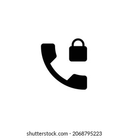 Icono de teléfono bloqueado. Diseño de estilo plano aislado en un fondo blanco. Ilustración del vector