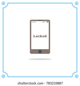 phone locked icon vector