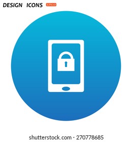 the phone is locked. icon. vector design